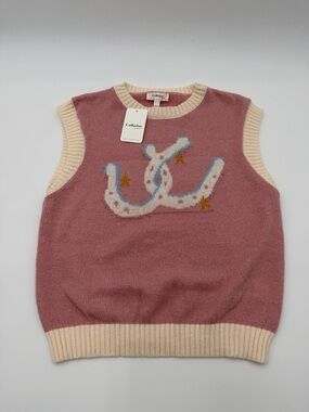 NWT Collabo by Paxi horseshoe sleeveless sweater vest Sz M